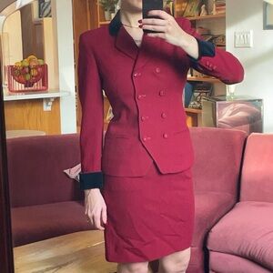 VTG wool skirt suit